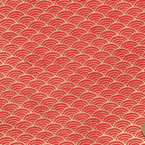 Papier népalais aux vagues dorées imitant le papier japonais
