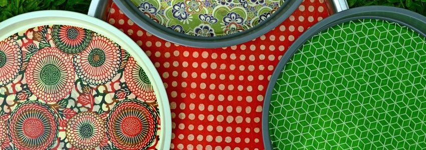 Plateau recouvert de papier japonais