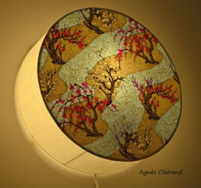 Applique lumineuse en papier japonais