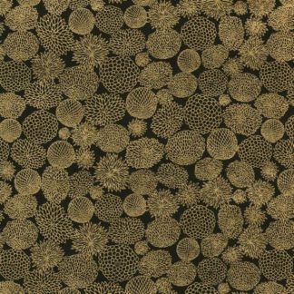 Papier japonais fleurs dorées