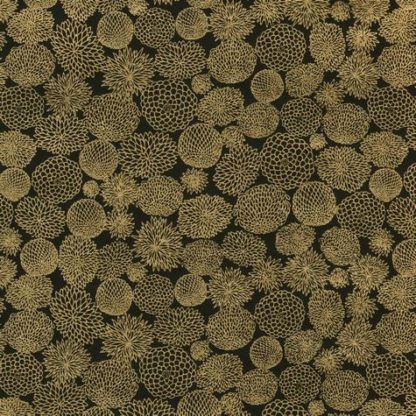Papier japonais fleurs dorées