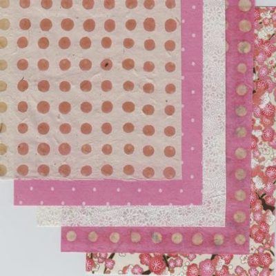 DIY guirlande lumineuse en papier japonais et népalais rose