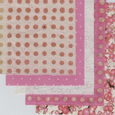 DiY guirlande lumineuse en papier japonais rose