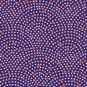 Papier japonais à pois bleus et rouges en quart de cercles