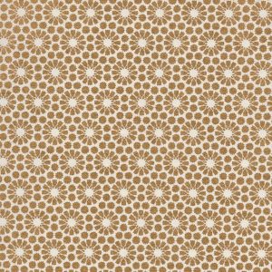 Papier japonais chiyogami fond blanc rosaces dorées