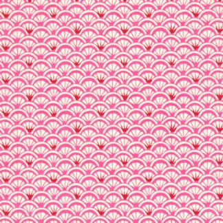 Papier japonais chiyogami vagues roses