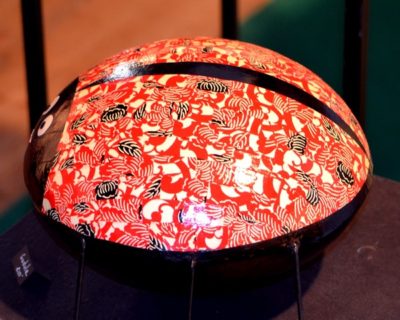 Papier japonais sur une sculpture de Dominque Rudelle