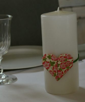 Origami en papier japonais pour la Saint-Valentin