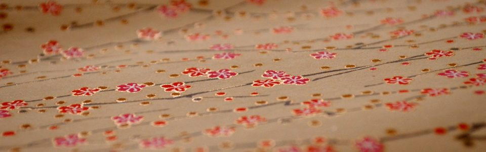 Détail papier japonais imprimé par sérigraphie