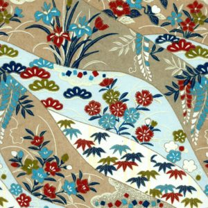 Papier japonais traditoonnel fleuri